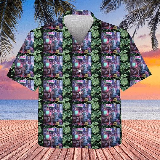 Y2K Gamer Girl Vibes – Retro Tech & Neon Room Aest Kids Hawaiians