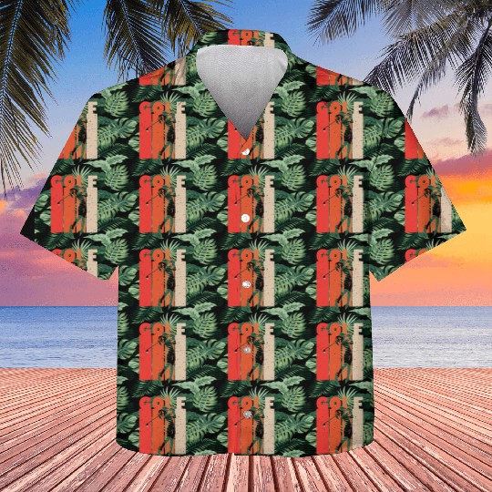 Golf Swing Silhouette on Sunset Palette Kids Hawaiians