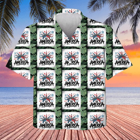 Statue of Liberty USA Graffiti Zero Limit Brand Kids Hawaiians