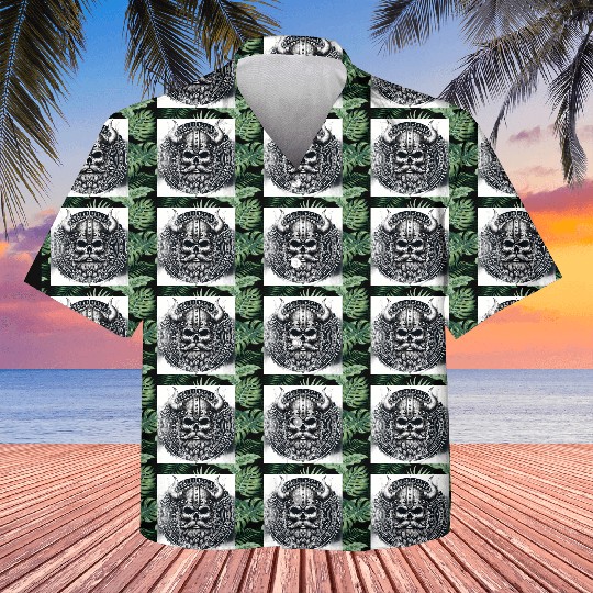 Viking Skull Warrior Design Kids Hawaiians