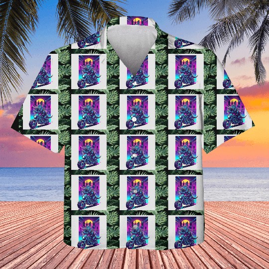 Futuristic Rhinoceros Cyber Ride Kids Hawaiians