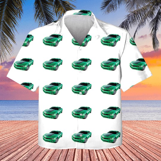 GREEN CHEVY CAMARO Kids Hawaiians