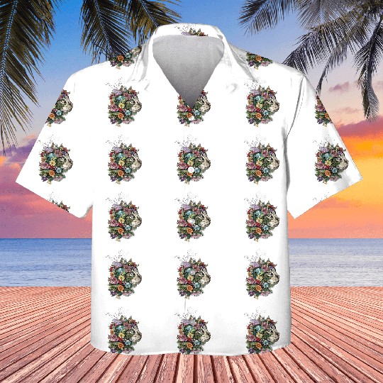 Flower Cat Kids Hawaiians