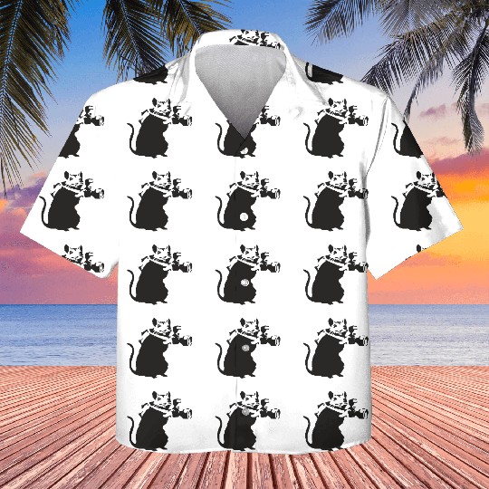 Rat with camera - Banksy Graffiti Kids Hawaiians