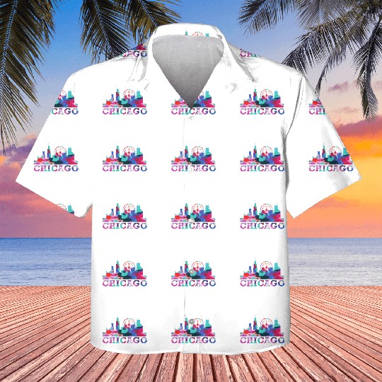 Chicago Skyline Impression US Souvenir Gift Idea Kids Hawaiians