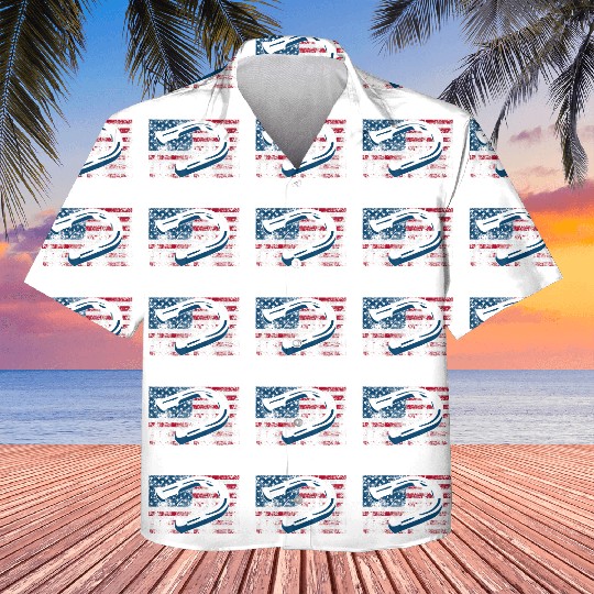 Cool Horseshoe Pitching USA Flag Funny US Pitcher Kids Hawaiians