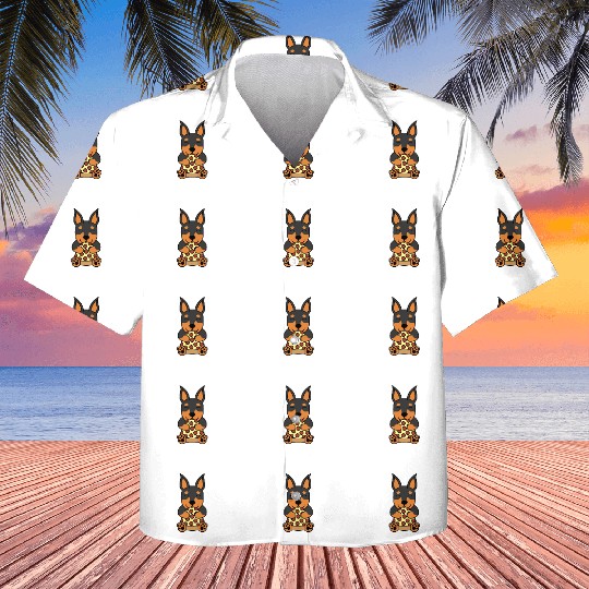 Doberman Pizza Lover Kids Hawaiians