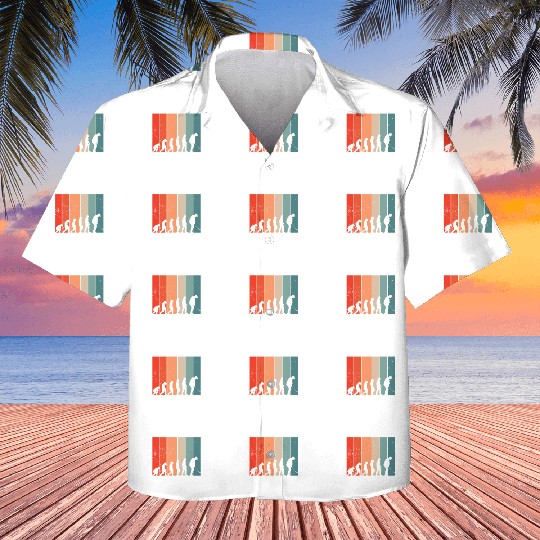 Human Evolution Golf Vintage Golf Player Golfing Kids Hawaiians