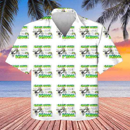 Controller Game Over Back To School Gaming Lover Kids Hawaiians
