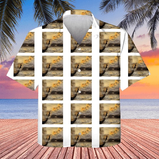 dark blue ocean waves storm fantasy Kids Hawaiians