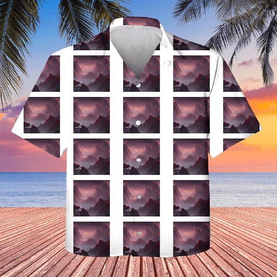 Red Mountains on a Alien Planet Kids Hawaiians