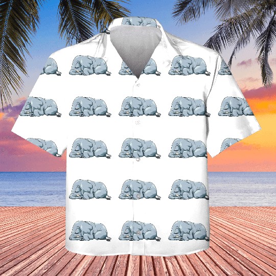 Cute Sleeping Elephant for a Elephant Lover Kids Hawaiians