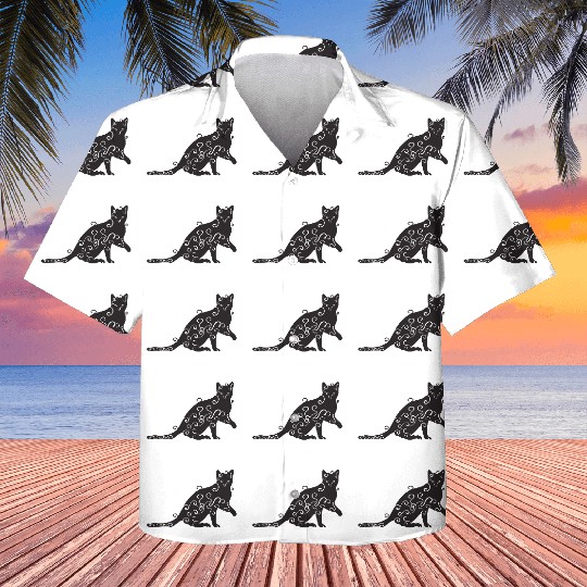 Black magic Cat desk mat , black cat holding on Kids Hawaiians