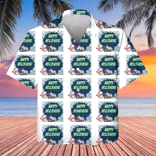 HAPPY HOLIDAYS Green122 Kids Hawaiians