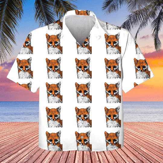 Fox Drawing Nature Forest Save The Planet Kids Hawaiians