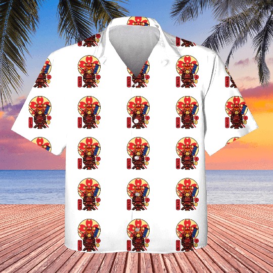 Samurai Cat Kids Hawaiians