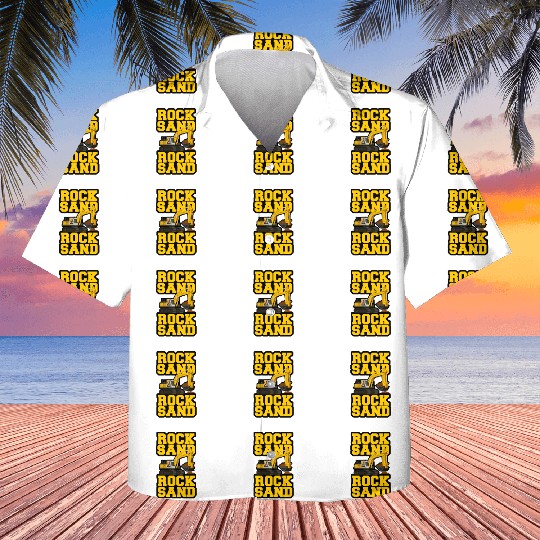 Rock Sand Excavator Front End Loader Track Hoe Kids Hawaiians