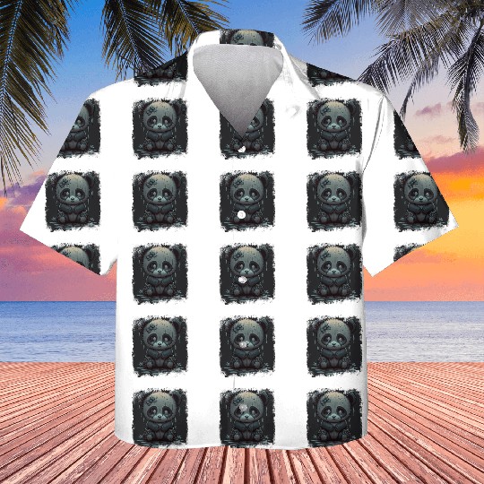 cute sad panda Kids Hawaiians