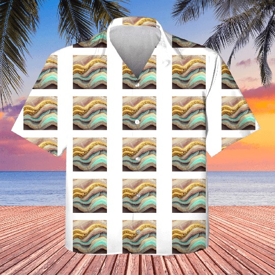 Pastel Pink Teal Agate Geode Stone Kids Hawaiians