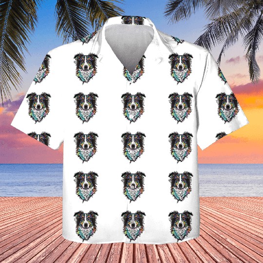 Border Collie Fantasy Dog Kids Hawaiians