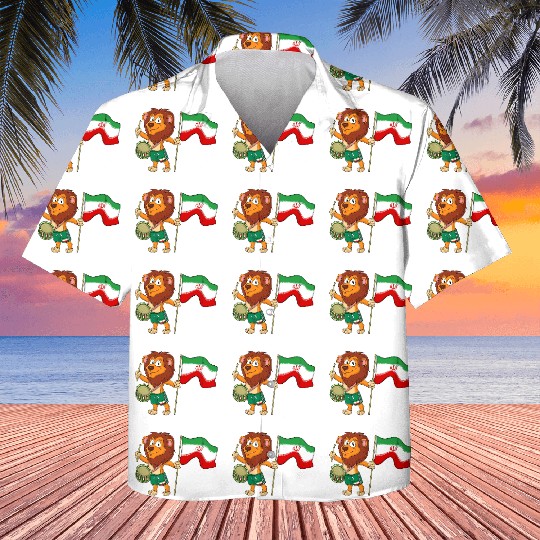 Lion with the Iran flag Kids Hawaiians