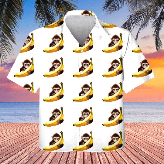 Monkey hide and seek banana Kids Hawaiians