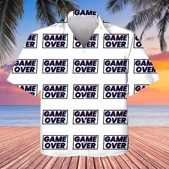 Game over text gamer design 1 Kids Hawaiians