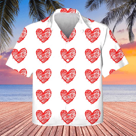 Math Heart - Math Teacher Heart Kids Hawaiians