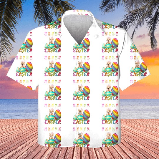 Easter Day Corgi Dog Family Easter Kids Hawaiians
