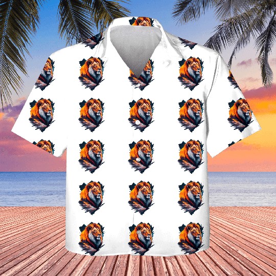 Abstract Lion illustration Kids Hawaiians