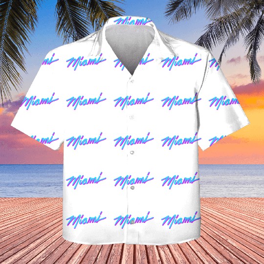 Miami Vaperwave Synthwave 80S Style Kids Hawaiians