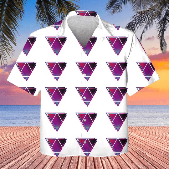 "Triangle Bliss: Geometric Marvel Kids Hawaiians"
