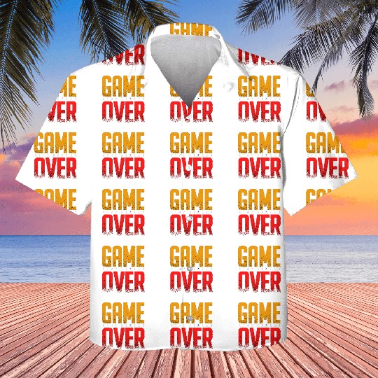 Game over vector Kids Hawaiians design