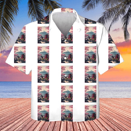 Asia Landscape Serene Mount Fuji Kids Hawaiians