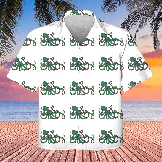 Green Octopus Kids Hawaiians