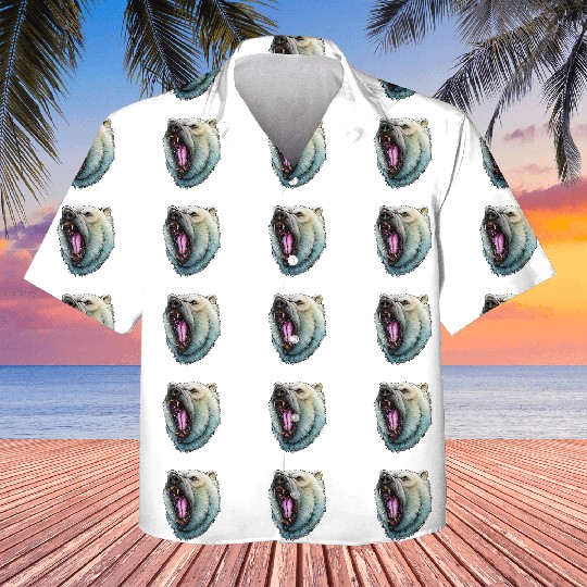 Angry Polar Bear Kids Hawaiians