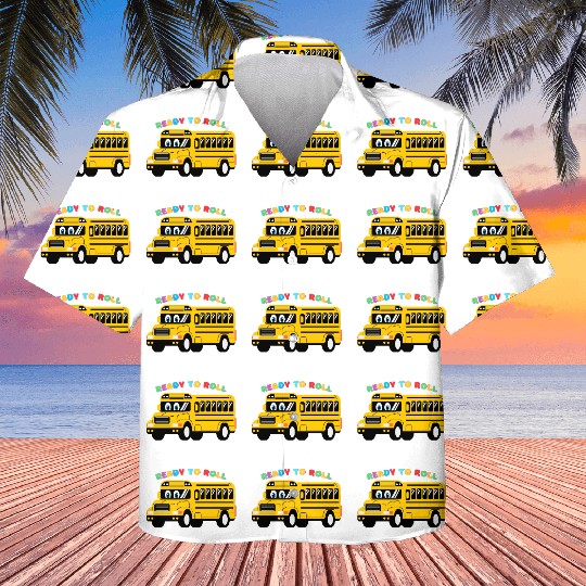 Ready to Roll School Bus Kids Hawaiians