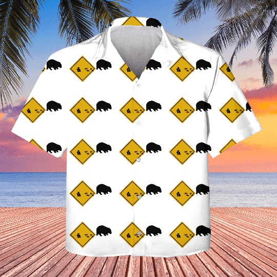 Wombat Poop Cubes Road Sign Kids Hawaiians