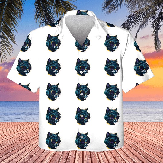 Cool Sunglasses Headphone Galaxy Cat Kids Hawaiians