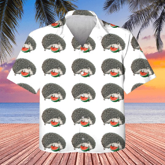 Hedgehog Sleeping With Watermelon Kids Hawaiians