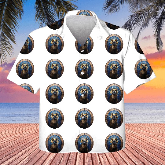 Siamese cat in stained glass Kids Hawaiians