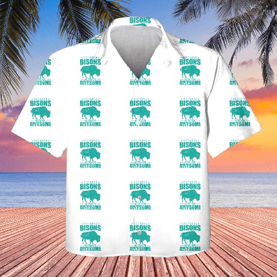 Because Bisons are Freaking Awesome Animal Kids Hawaiians