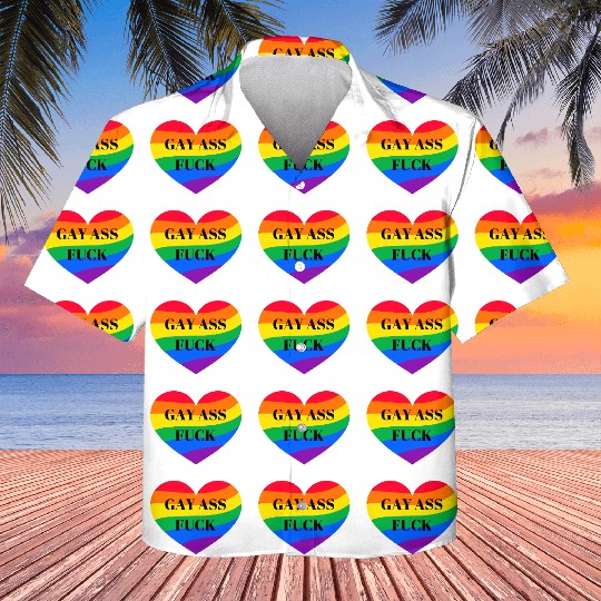 Rainbow Heart Gay Kids Hawaiians