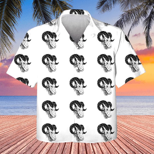 Dark Devil Baphomet Goat Head Kids Hawaiians