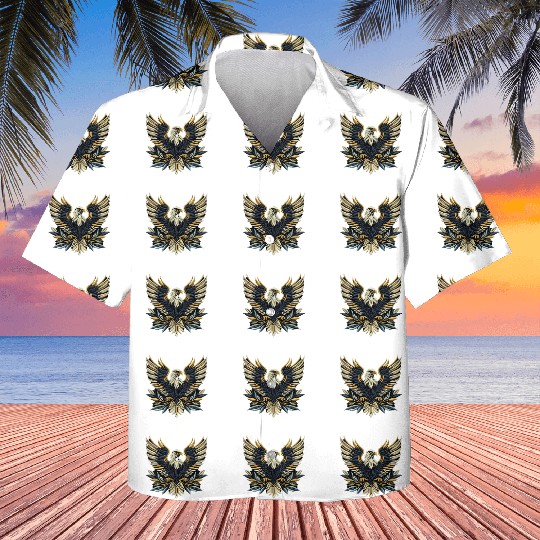 Regal Eagle Wings Embroidered Kids Hawaiians