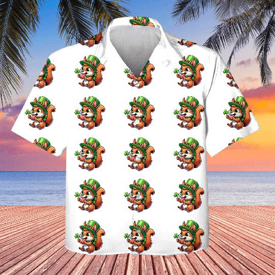 St. Patrick's Cheeky Squirrel Kids Hawaiians