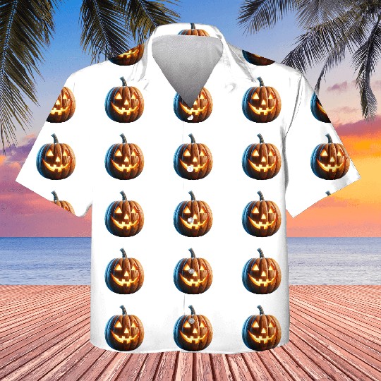 Jack o Lantern Pumpkin Kids Hawaiians