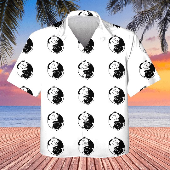 Yin and Yang Cats Kids Hawaiians