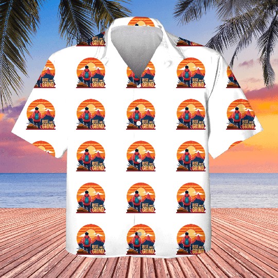 Rise and Grind - Sunrise Hustle Motivation Kids Hawaiians