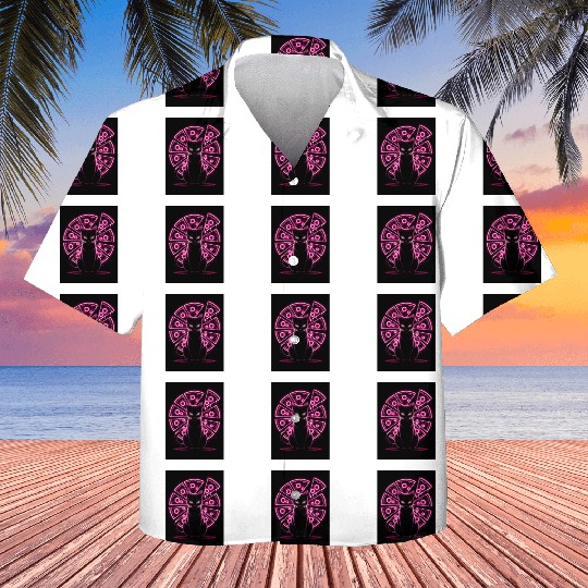 Neon Pizza Cat Kids Hawaiians